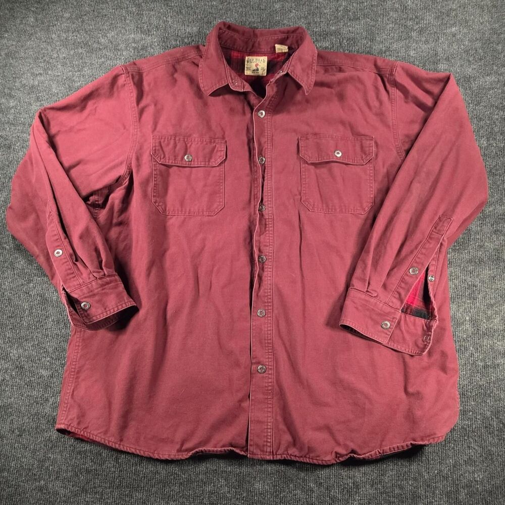 Redhead-clothing Men's Red and Burgundy Shirt